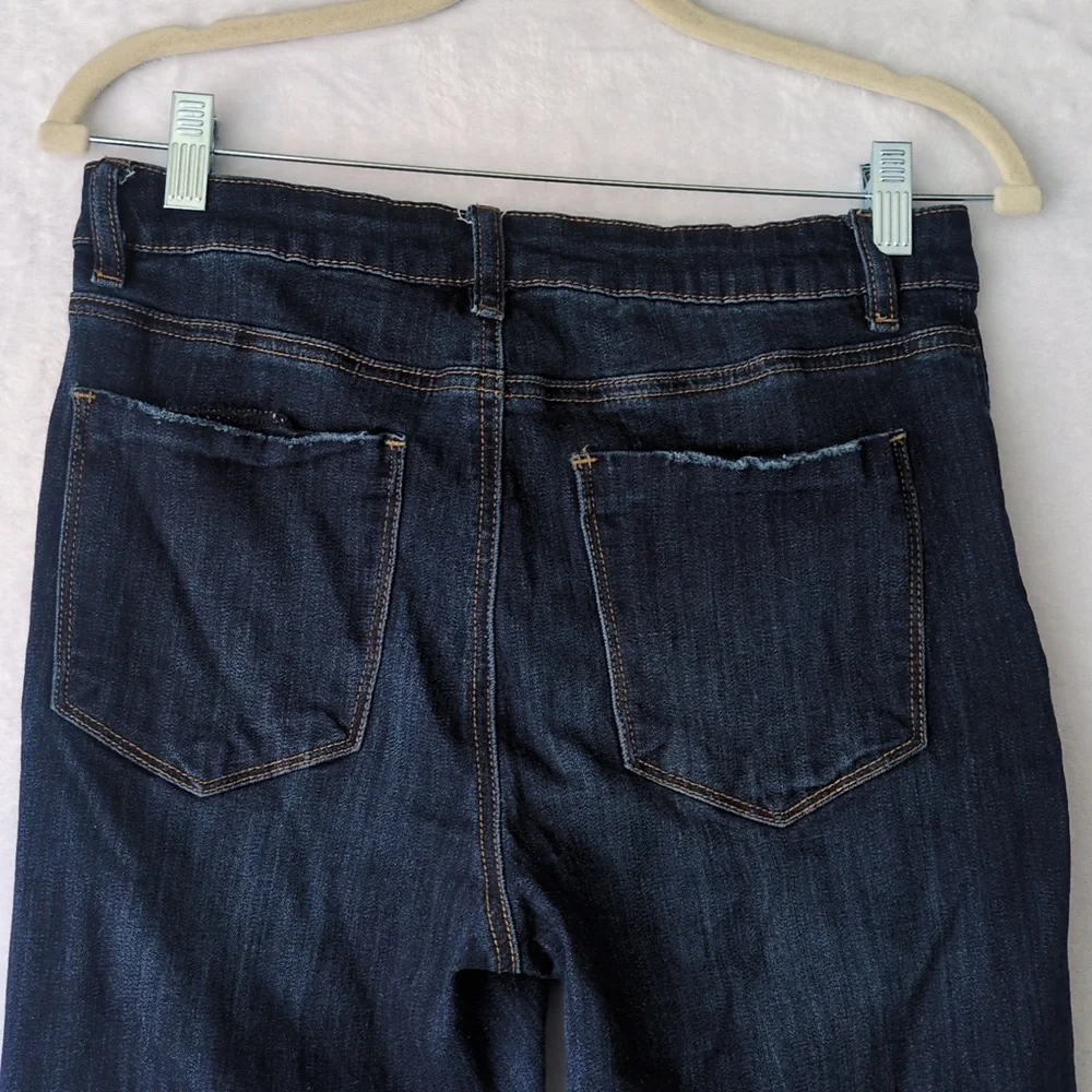 Ashley Mason Junior's Floral Embroidered‎ Cropped Jeans Size 9